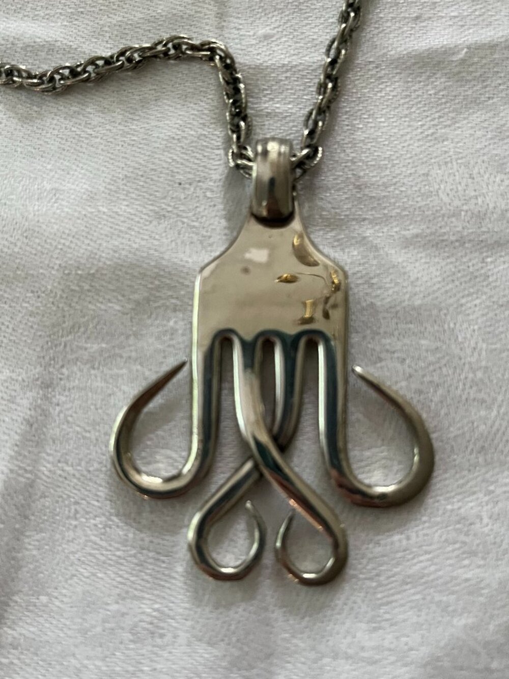 Upcycled Sterling Silver Fork Necklace